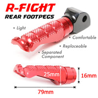 Fits Buell XB12R XB9S S1 S3 M2 Rear R-FIGHT Red Foot Pegs