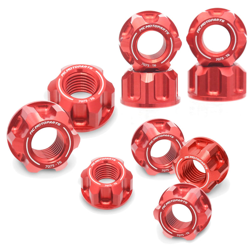 red mc motoparts honda monkey rear sprocket nut axle nut and sprocket nut kit set