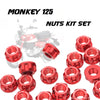 mc motoparts honda monkey rear sprocket nut axle nut and sprocket nut kit set