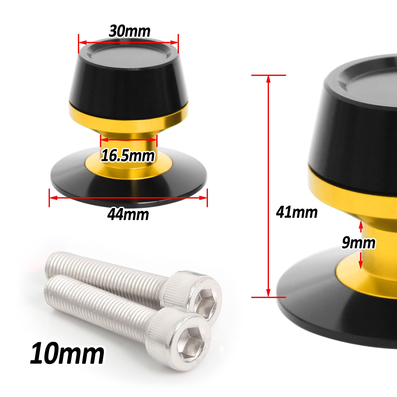 Fits Kawasaki ER6F ER6N Ninja 650R Racer Bike 10mm Swingarm Spools