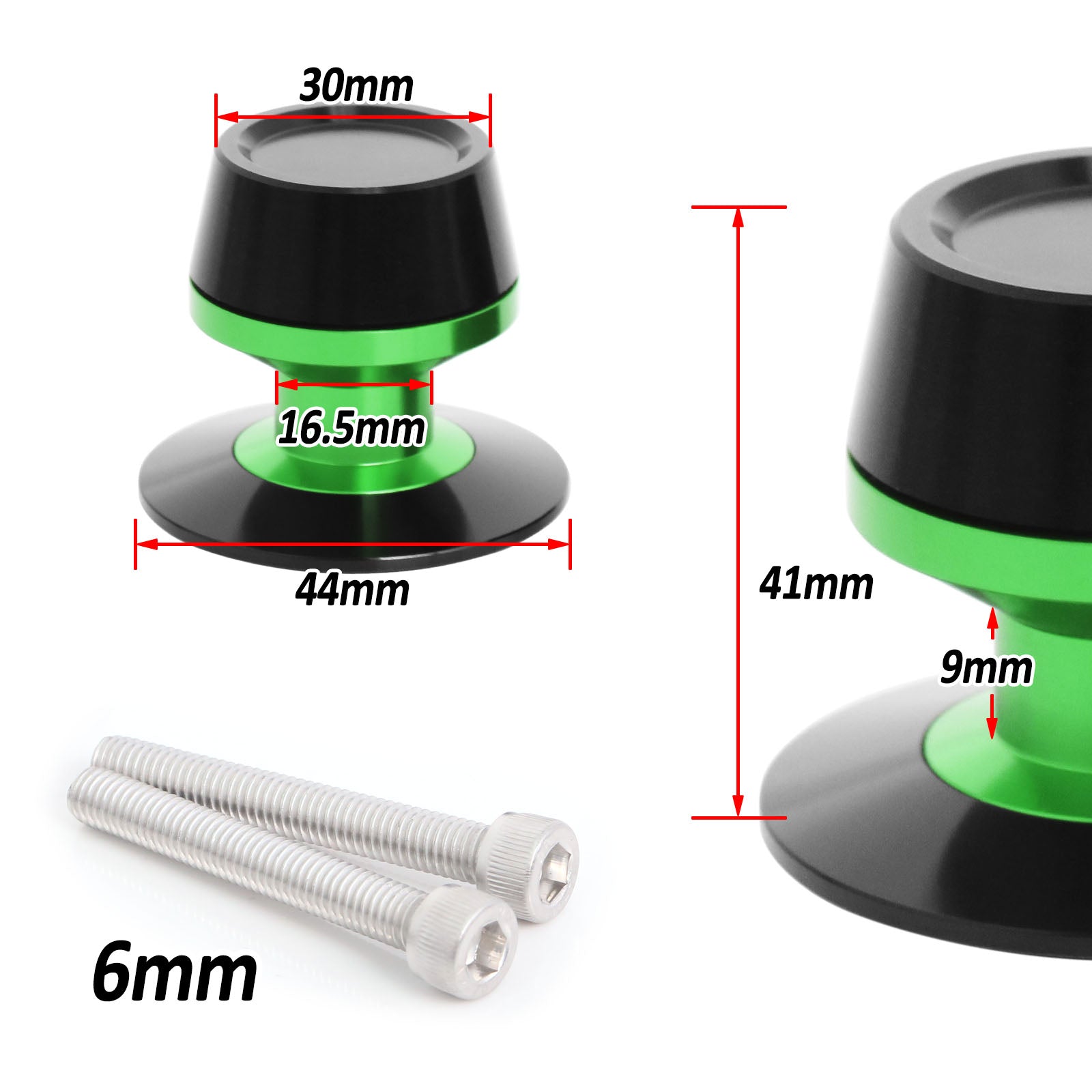 Fits Yamaha MT01 MT03 MT09 MT10 MT25 Racing Route 6mm Swingarm Spools