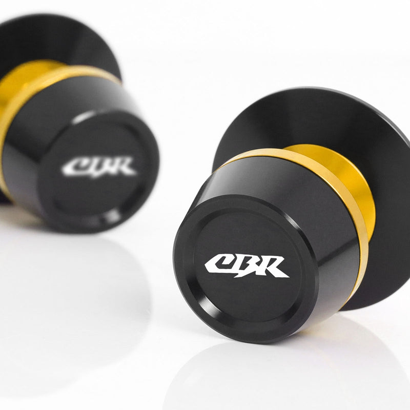 Fit Honda CBR600RR CBR250RR Logo Engraved S-Fight 8mm Swingarm Spools - MC Motoparts