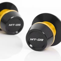 Fit Yamaha MT-09 Tracer Logo Engraved S-Fight 6mm Swingarm Spools - MC Motoparts