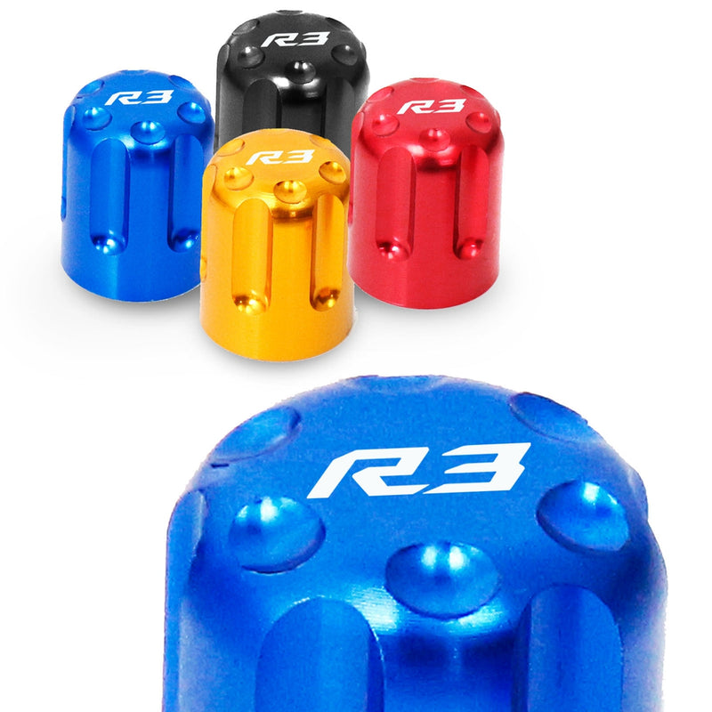 Fit Yamaha YZF R3 Engraved Logo Tire Valve Stem Caps - MC Motoparts