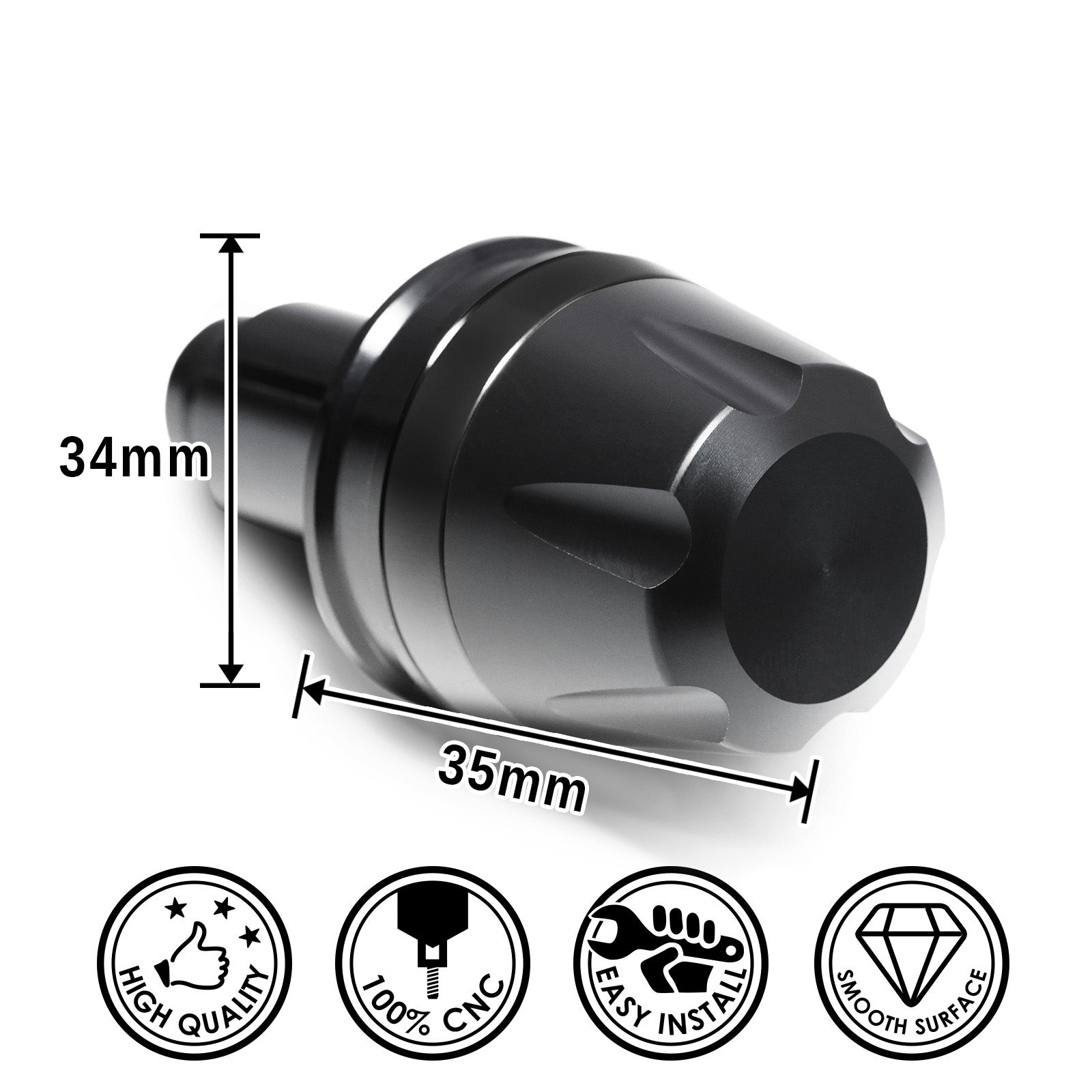 Fit Yamaha YZF R6 2006-2019 Engraved V-Ranger Bar Ends - MC Motoparts