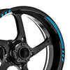 12 pcs Black Line 17'' Wheel Front & Rear Rim Skin Sticker Set - MC Motoparts