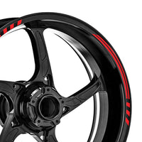 12 pcs Black Line 17'' Wheel Front & Rear Rim Skin Sticker Set - MC Motoparts