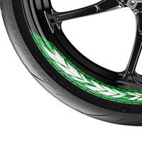 Arrow Pattern 17'' Wheel Front & Rear Removable Rim Sticker Set - MC Motoparts