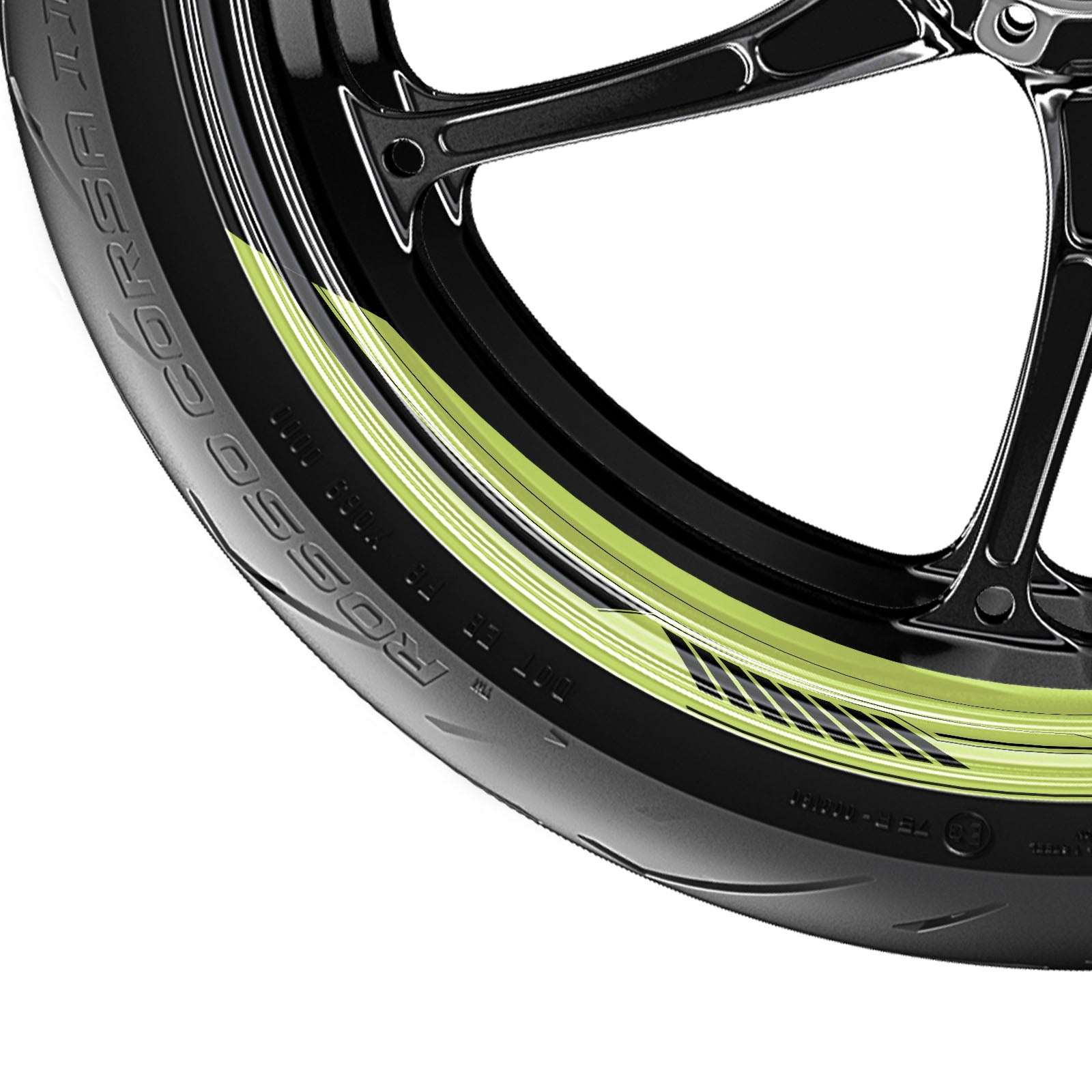 Robotic Pattern 17 inch Wheel Front & Rear Removable Rim Sticker Set - MC Motoparts