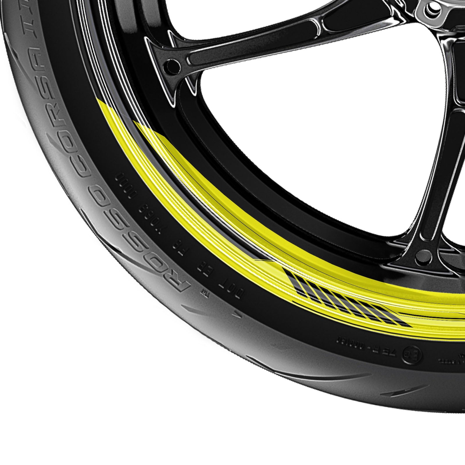 Robotic Pattern 17 inch Wheel Front & Rear Removable Rim Sticker Set - MC Motoparts