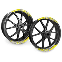 Stripe Pattern 17'' Wheel Front & Rear Removable Rim Sticker Set - MC Motoparts