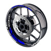 Blue Motorcycle Front & Rear Wheel Rim Sticker Racing Lining