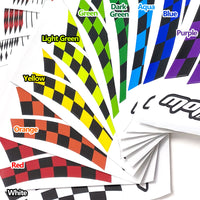 Moto GP Black Check 17'' Wheel Front & Rear Rim Sticker Set - MC Motoparts