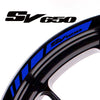 Fit Suzuki SV650 Logo Stripes Wheel Rim Edge Sticker - MC Motoparts