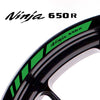 Fit Kawasaki NINJA 650R Logo Stripes Wheel Rim Edge Sticker - MC Motoparts