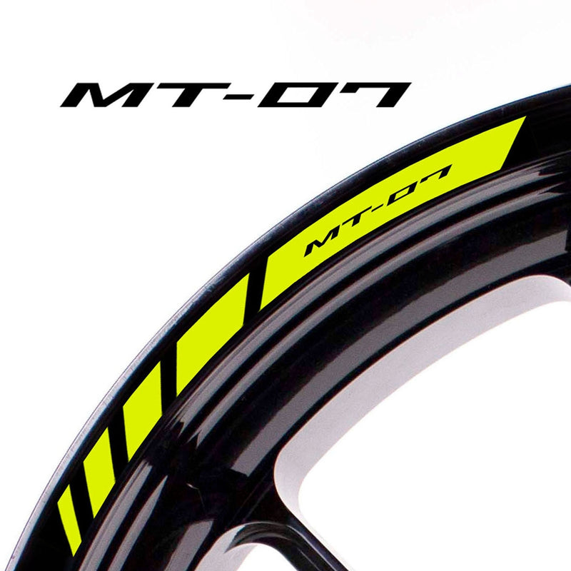 Fit Yamaha MT-07 Logo Stripes Wheel Rim Edge Sticker - MC Motoparts