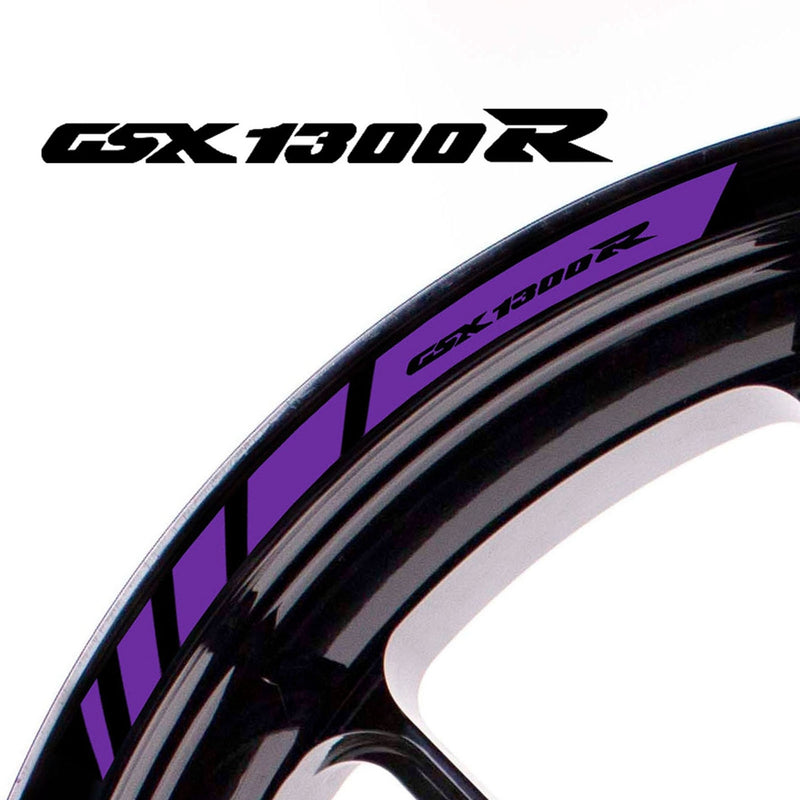 Fit Suzuki GSX1300R Hayabusa Logo Stripes Wheel Rim Edge Sticker - MC Motoparts