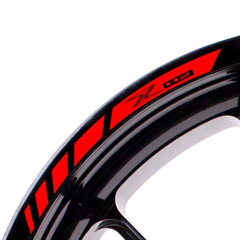 Fit Kawasaki ZH2 Logo Strips Wheel Rim Edge Sticker - MC Motoparts