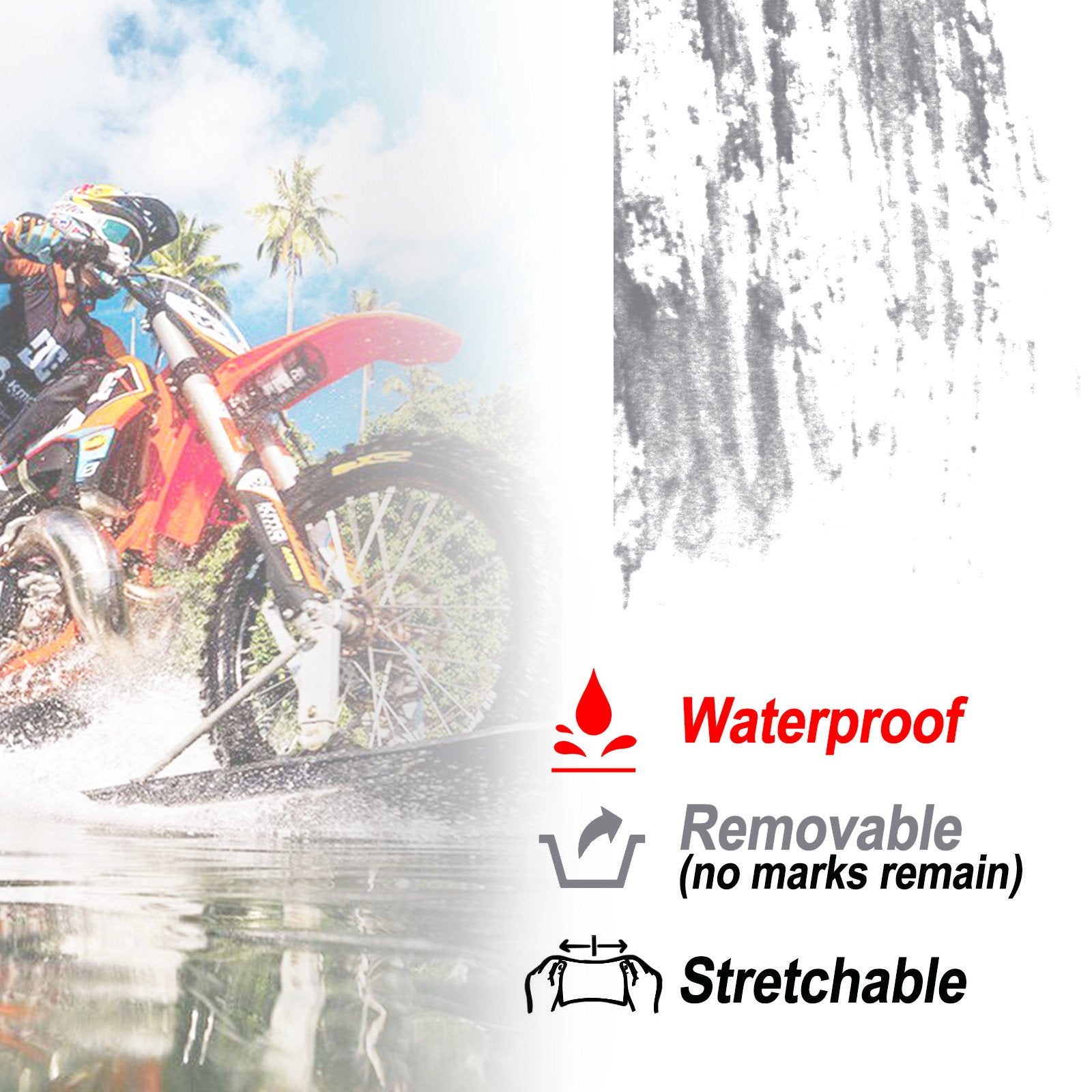 Fits BETA 520 RS 2011-2014 MX Dirt Bike Rim Skin Stickers