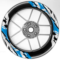 S22 17'' Rim Front & Rear Removable 2-Piece Rim Sticker For Suzuki B-King GSX750 GSR650