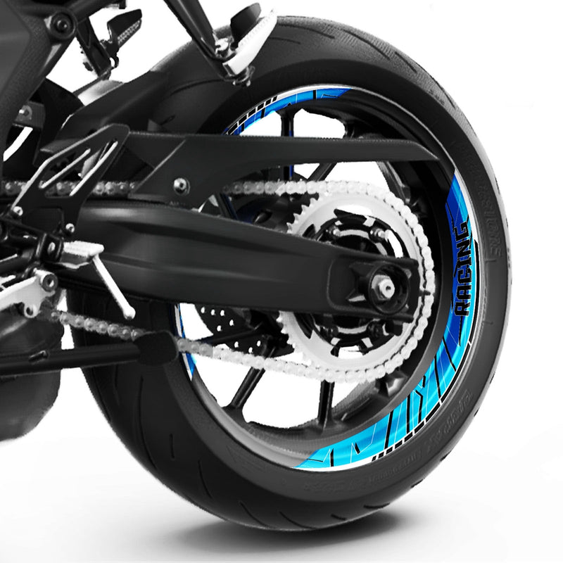 S24 17'' Rim Front & Rear Removable 2-Piece Rim Sticker For Yamaha FZ07 MT-07 XSR700