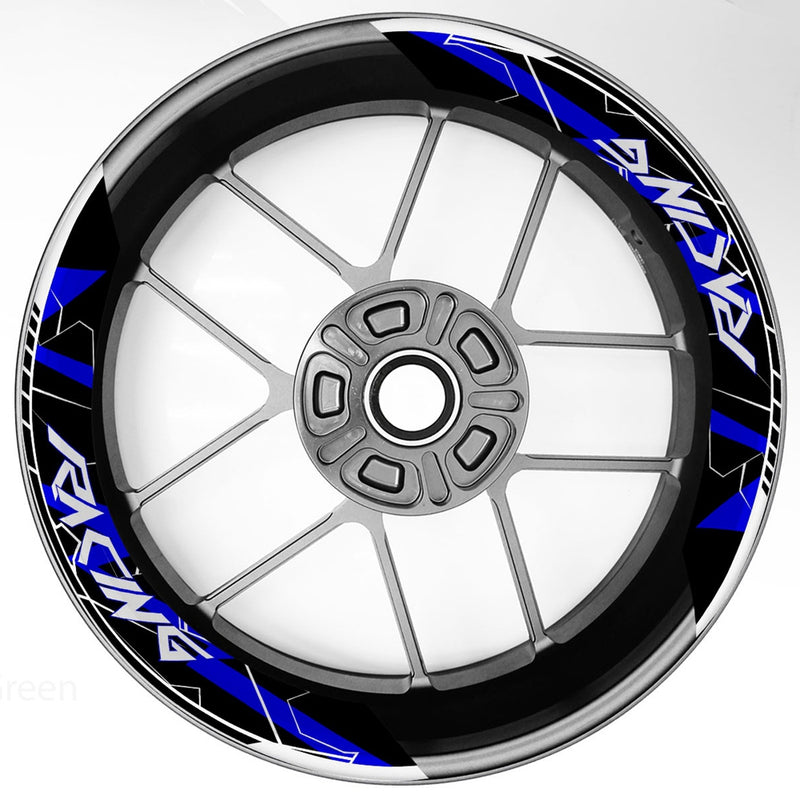 S26 17'' Rim Front & Rear Removable 2-Piece Rim Sticker For Yamaha YZF R1 R1M R1S R3 R7