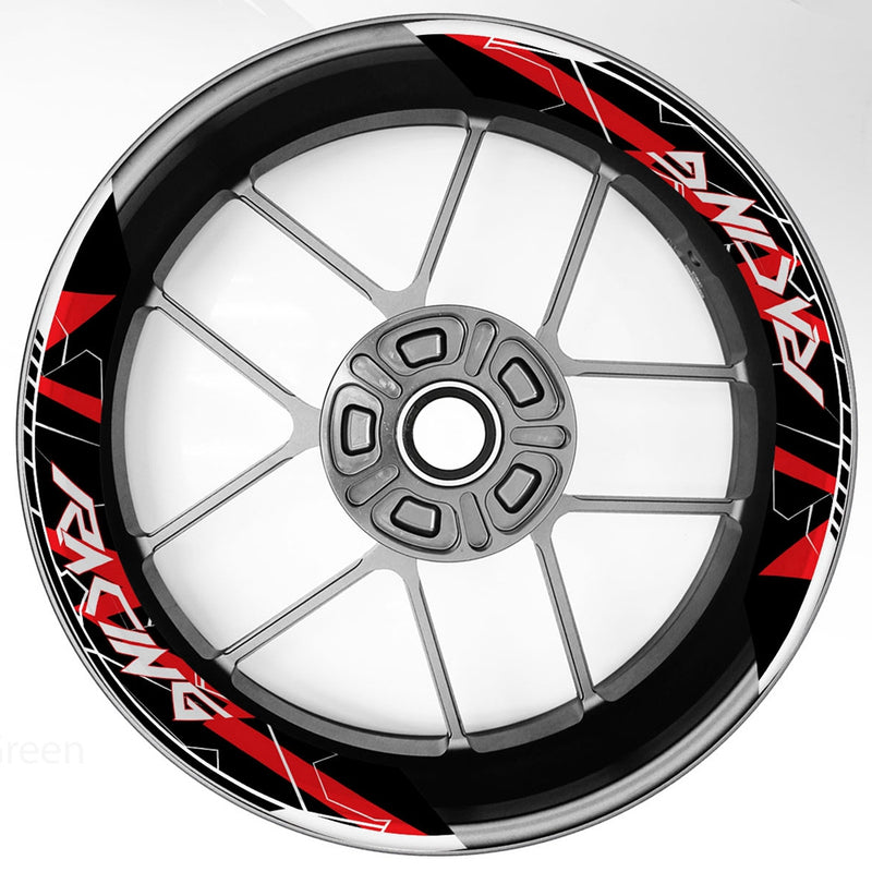 S26 17'' Rim Front & Rear Removable 2-Piece Rim Sticker For Yamaha YZF R1 R1M R1S R3 R7