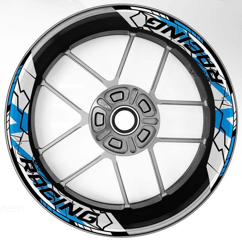 S27 17'' Rim Front & Rear Removable 2-Piece Rim Sticker For Yamaha YZF 600R 1000R