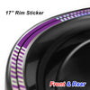 Fits 17'' Rim Silver Holographic Wheel Stickers J13 Rim Skin Decal Strip