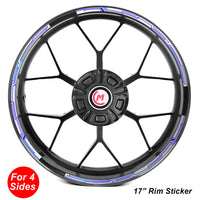 Fits 17'' Rim Chrome Holographic Wheel Stickers J16 Rim Skin Decal Strip