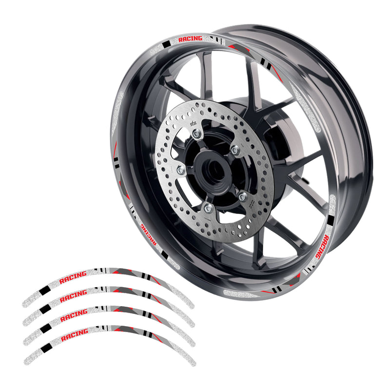 Reflective Strip Designer Pattern For 17'' Wheel Rim Skin Decal Set SH21 - MC Motoparts