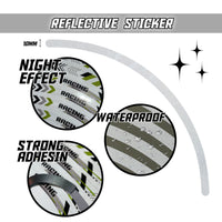 Reflective Strip Designer Pattern For 17'' Wheel Rim Skin Decal Set SH05 - MC Motoparts