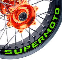 17'' Rim SUPERMOTO Inner Rim Vinyl Sticker 68 For Honda CRF Kawasaki KX Suzuki DRZ400SM - MC Motoparts